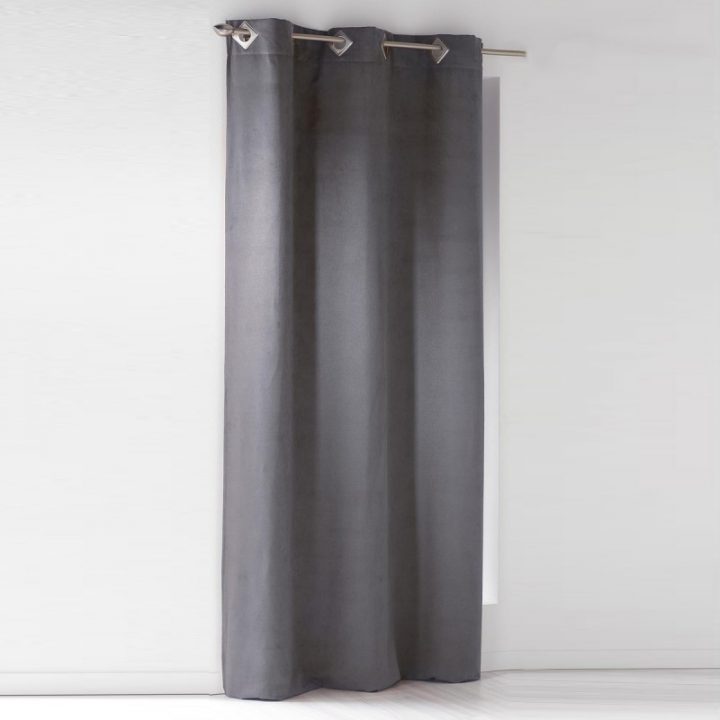 Rideau À Oeillets "Suédine" 140X240Cm Gris Anthracite intérieur Rideau Suedine Rideau À Oeillets "Suédine" 140X240Cm Gris Anthracite intérieur Rideau Suedine