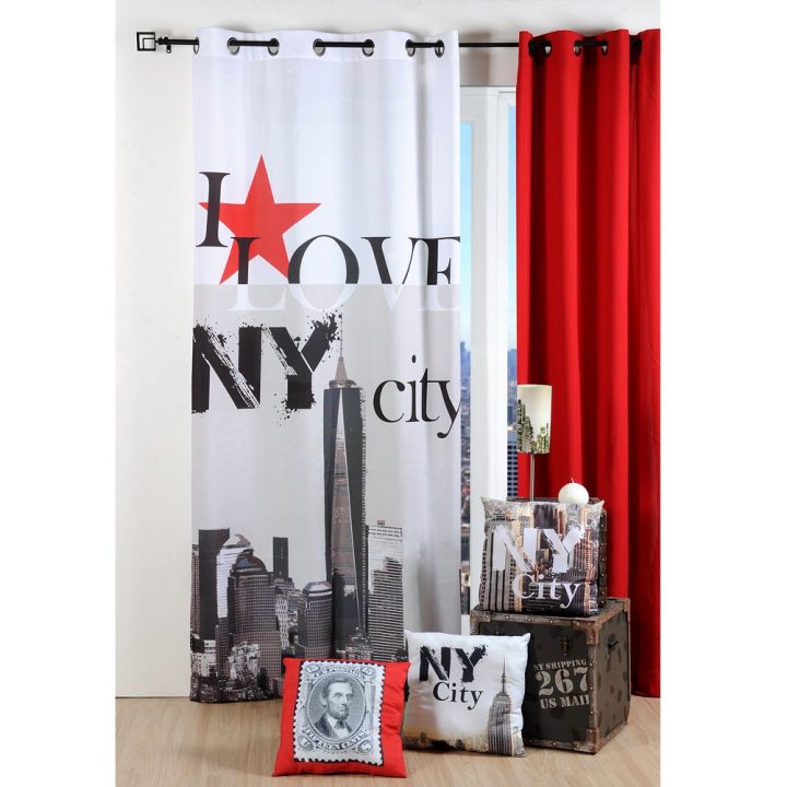 Rideau À Oeillets Usa – I Love New-York tout Rideau New York But Rideau À Oeillets Usa – I Love New-York tout Rideau New York But