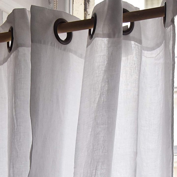 Rideau À Oillets En Lin Épais Propriano Blanc Harmony encequiconcerne Rideau En Lin Blanc