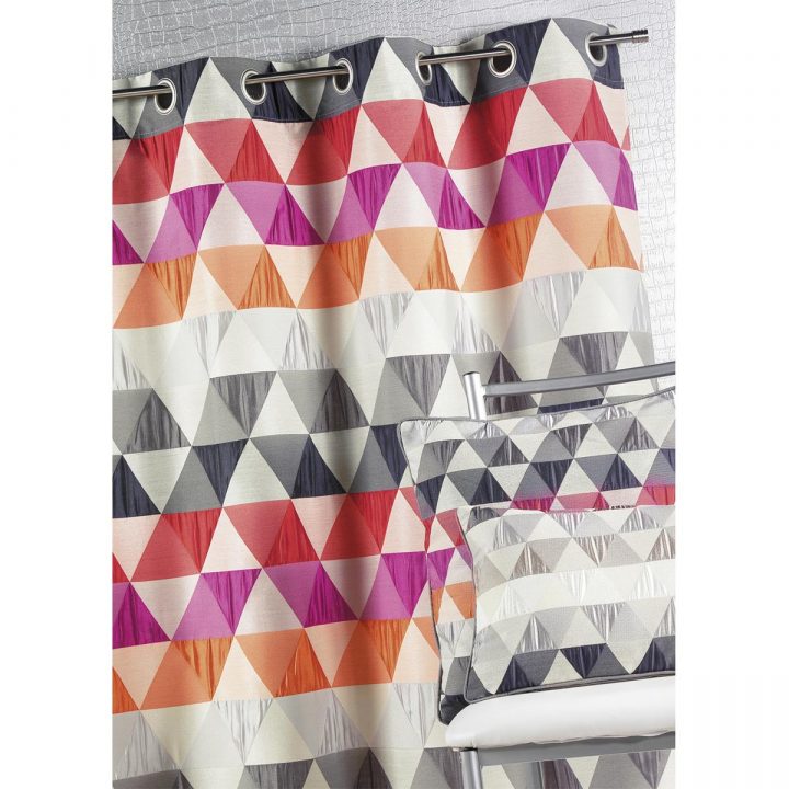 Rideau Ameublement Jacquard Triangles (Mandarine destiné Rideau Triangle Rideau Ameublement Jacquard Triangles (Mandarine destiné Rideau Triangle