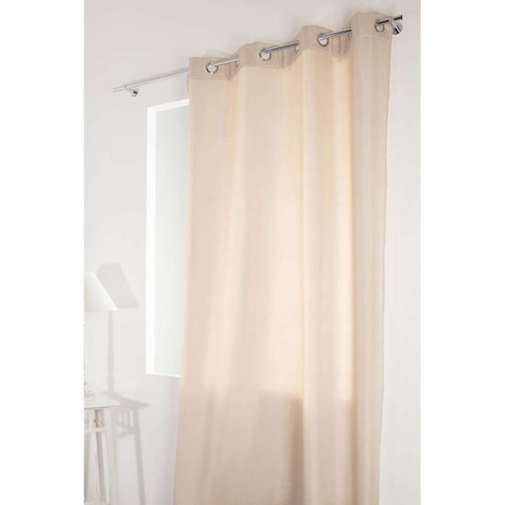 Rideau Anti-Froid 140 X 280 Cm Grande Hauteur Uni Ecru concernant Rideau Plastique Anti Froid