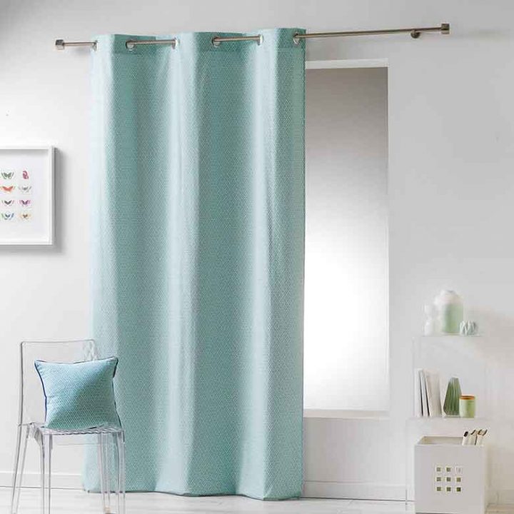 Rideau Avec Motif Géométrique (Menthe), (Corail), (Gris encequiconcerne Rideau Forme Geometrique