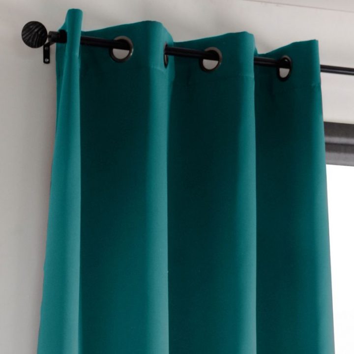 Rideau Bleu Canard Occultant Leridad 135X250Cm | Kalico intérieur Rideau Voilage Bleu Canard