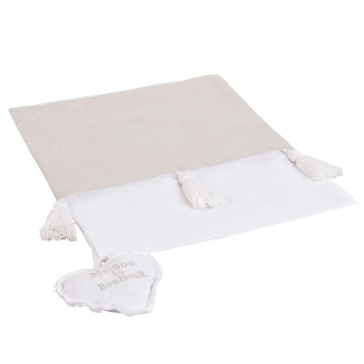 Rideau Brise Bise En Coton Blanc Et Beige 60X120Rideaux À avec Rideaux 60X120 Rideau Brise Bise En Coton Blanc Et Beige 60X120Rideaux À avec Rideaux 60X120