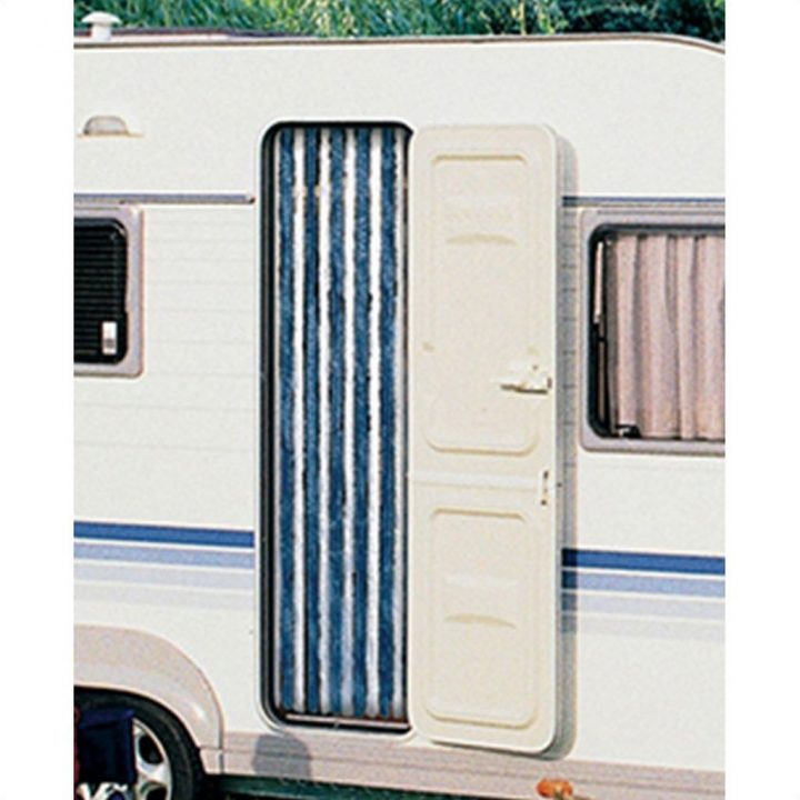 Rideau Chenille Camping-Car – 56×195 Cm – Bleu Et Bleu tout Rideau Isotherme Exterieur Camping Car