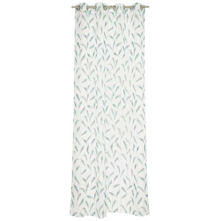 Rideau Contemporain Blanc Et Bleu À Oeillets Esprit Home pour Rideau Motif Bleu Rideau Contemporain Blanc Et Bleu À Oeillets Esprit Home pour Rideau Motif Bleu