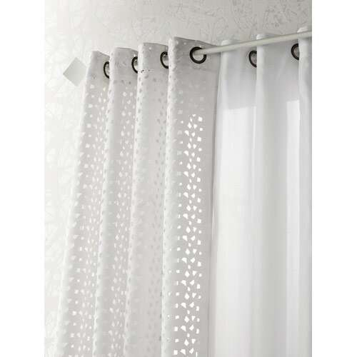 Rideau "Crash Suédine Découpé" Coloris Blanc. – Tous Les encequiconcerne Rideau Suedine