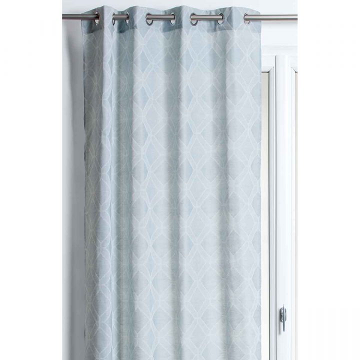 Rideau D Ameublement À Motifs Géométriques (Bleu), (Gris intérieur Rideaux Motifs Géométriques Rideau D Ameublement À Motifs Géométriques (Bleu), (Gris intérieur Rideaux Motifs Géométriques
