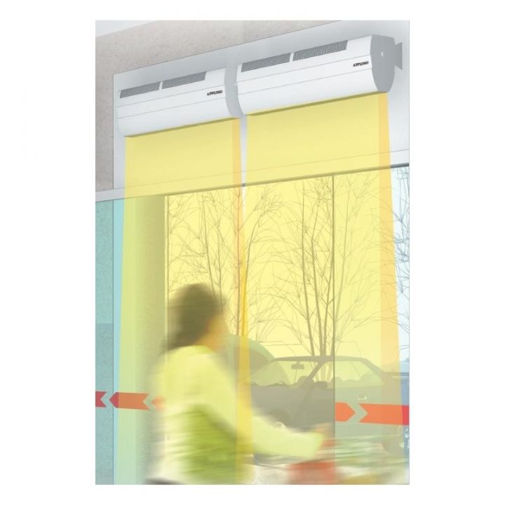 Rideau D'Air Électrique – Série Longue – 9000 / 4500 W destiné Rideau Exterieur Electrique