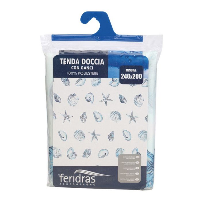 Rideau De Douche Baignoire 240X200 Crochets Motif encequiconcerne Rideau Douche 240X200