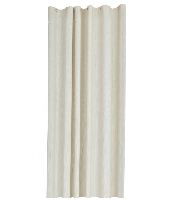Rideau De Douche Effet Lin Beige En Polycoton – 178 X 200Cm dedans Rideau Effet Lin