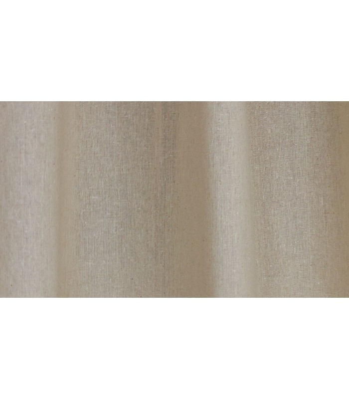 Rideau De Douche Effet Lin Beige En Polycoton – 178 X 200Cm tout Rideau De Douche Plombé