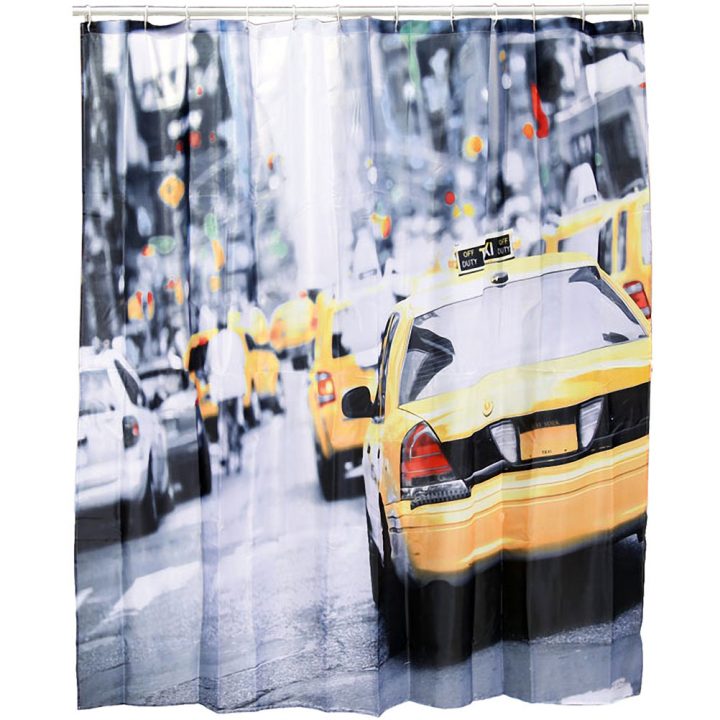 Rideau De Douche New-York Taxi 180 X 180 Cm à Longueur Rideau De Douche Rideau De Douche New-York Taxi 180 X 180 Cm à Longueur Rideau De Douche