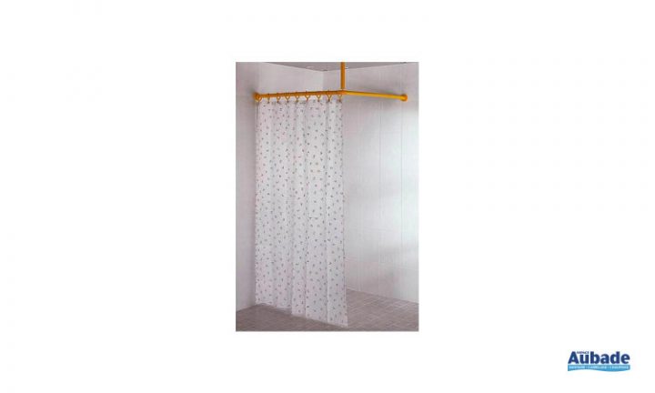 Rideau De Douche Pour Tringle En Angle Normbau | Espace Aubade serapportantà Rideau De Douche Plombé