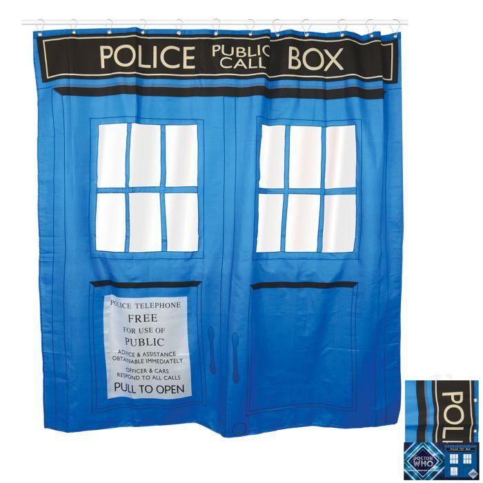 Rideau De Douche Tardis Doctor Who | Rideau Douche tout Rideau Geek