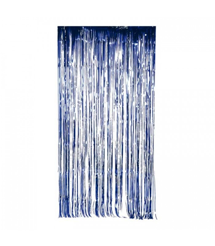 Rideau De Fil Fabriqué En Feuille Métallique Couleur Bleu avec Rideau En Fil