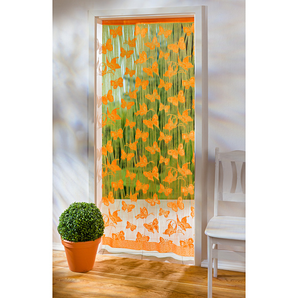 Rideau De Fils "Papillons", Orange – Vitrine Magique dedans Rideaux De Fils Rideau De Fils "Papillons", Orange – Vitrine Magique dedans Rideaux De Fils