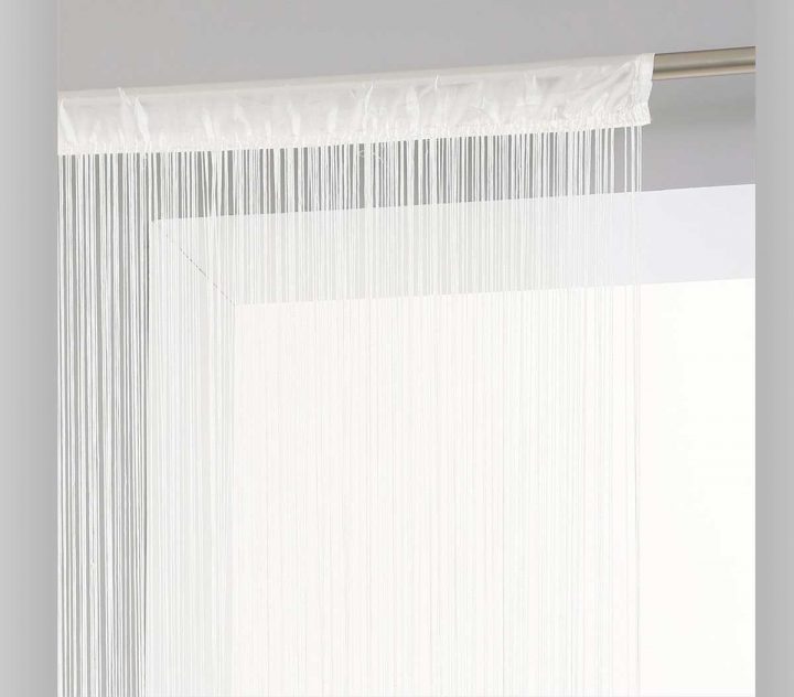 Rideau De Fils Unis Et Colorés (Beige), (Rouge), (Noir tout Rideau Fil Blanc