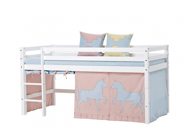 Rideau De Lit Mezzanine Mi-Hauteur Basic 90X200 avec Rideau Pour Lit Mezzanine