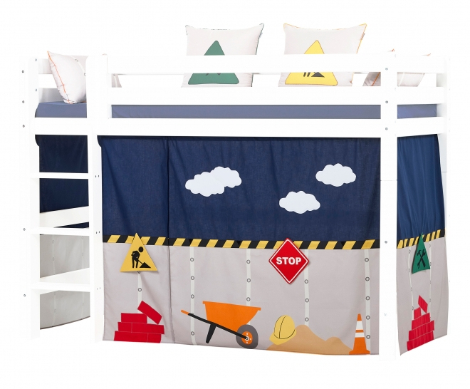 Rideau De Lit Mezzanine Mi-Hauteur Construction 90X200 encequiconcerne Rideau Hauteur 200