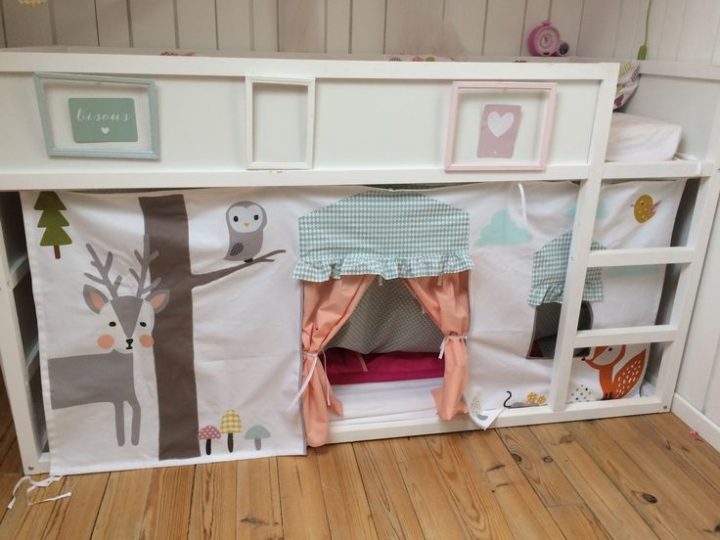 Rideau De Lit – Tente De Lit – Une Cabane Sous Le Lit dedans Rideau Pour Lit Mezzanine