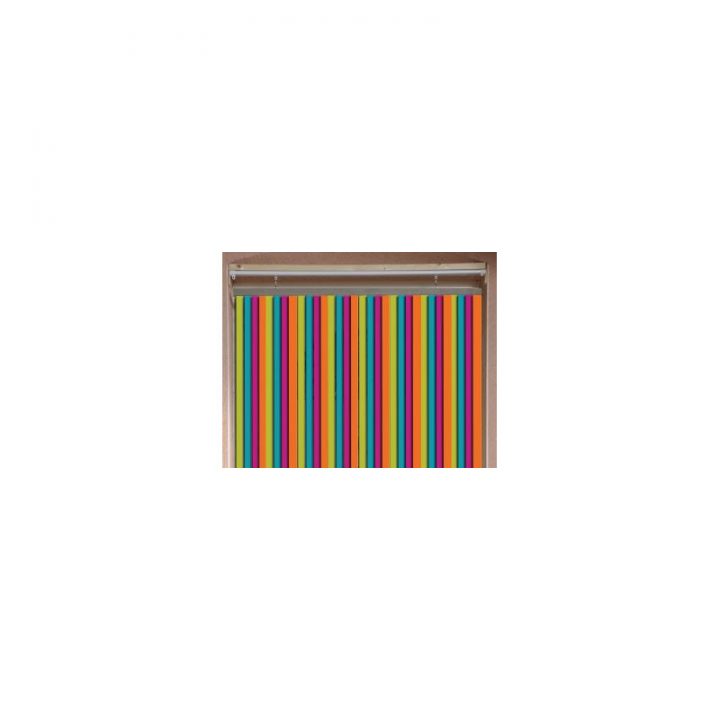 Rideau De Porte 90X220Cm Lanières Plastique – Multicolore destiné Rideau Lanière Plastique