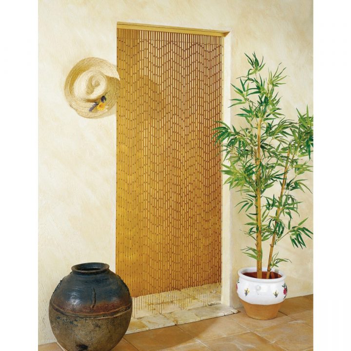 Rideau De Porte – Bambou Garrigue Morel – 90 X 200 Cm De pour Rideaux De Perles Pour Portes