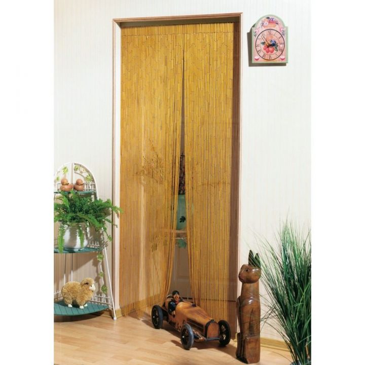 Rideau De Porte – Bambou Naturel Morel – 120 X 220 Cm concernant Rideau De Porte Castorama