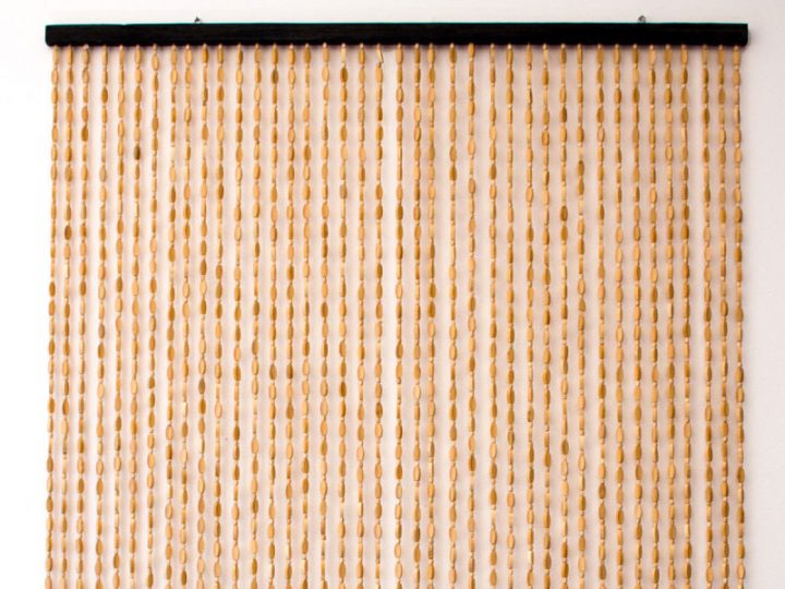Rideau De Porte En Bambou Et Perle De Bois – Jardideco avec Rideau En Perle