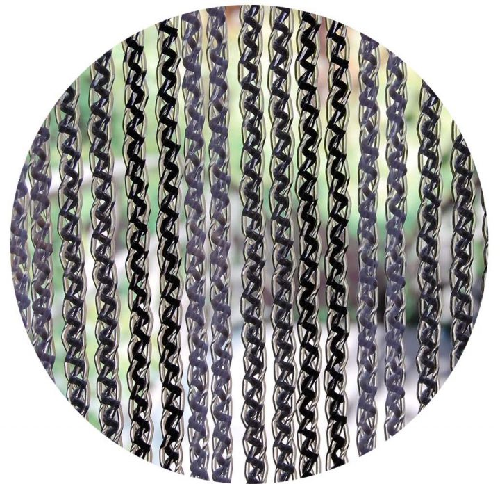 Rideau De Porte En Pvc Noir Et Gris Arezzo (90X210 Cm) encequiconcerne Rideau Gris Noir