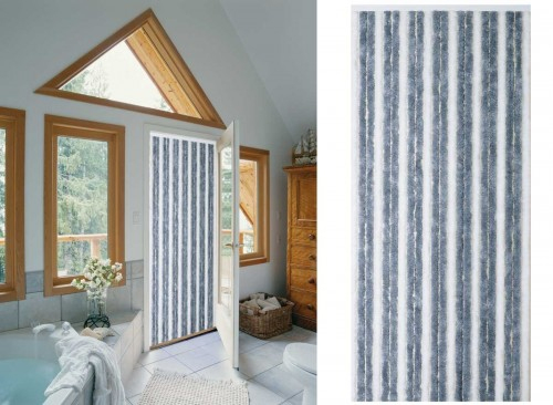 Rideau De Porte Moustiquaire Chenille Florence | Jardideco tout Rideau De Porte Exterieur