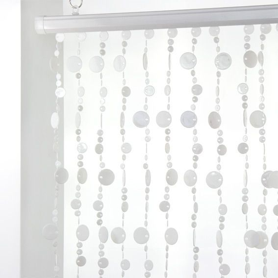 Rideau De Porte Perles Plates Blanc – Rideau / Voilage à Rideaux De Perles Pour Portes
