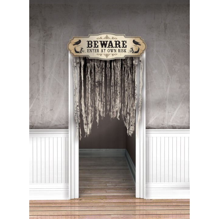 Rideau De Porte Vaudou Witch Doctor Halloween 1,40 X 1 M avec Rideau De Porte Fantaisie