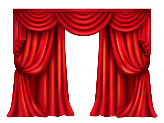 Rideau De Théâtre En Soie, Velours Avec Plis Isolé Sur encequiconcerne Rideau Theatre