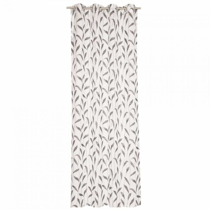 Rideau Design Blanc Et Noir À Oeillets Imprimé Floral Par pour Rideau Or Et Blanc Rideau Design Blanc Et Noir À Oeillets Imprimé Floral Par pour Rideau Or Et Blanc