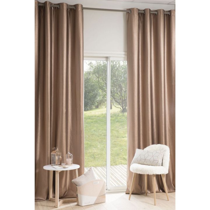 Rideau Doré 135 X 300 Cm Chloé | Maisons Du Monde serapportantà Rideau Rose Et Gris Rideau Doré 135 X 300 Cm Chloé | Maisons Du Monde serapportantà Rideau Rose Et Gris