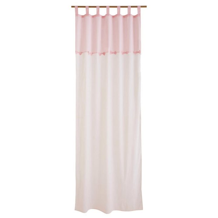 Rideau En Coton Blanc Et Rose À L'Unité 110X250 Capucine intérieur Rideau Or Et Blanc Rideau En Coton Blanc Et Rose À L'Unité 110X250 Capucine intérieur Rideau Or Et Blanc