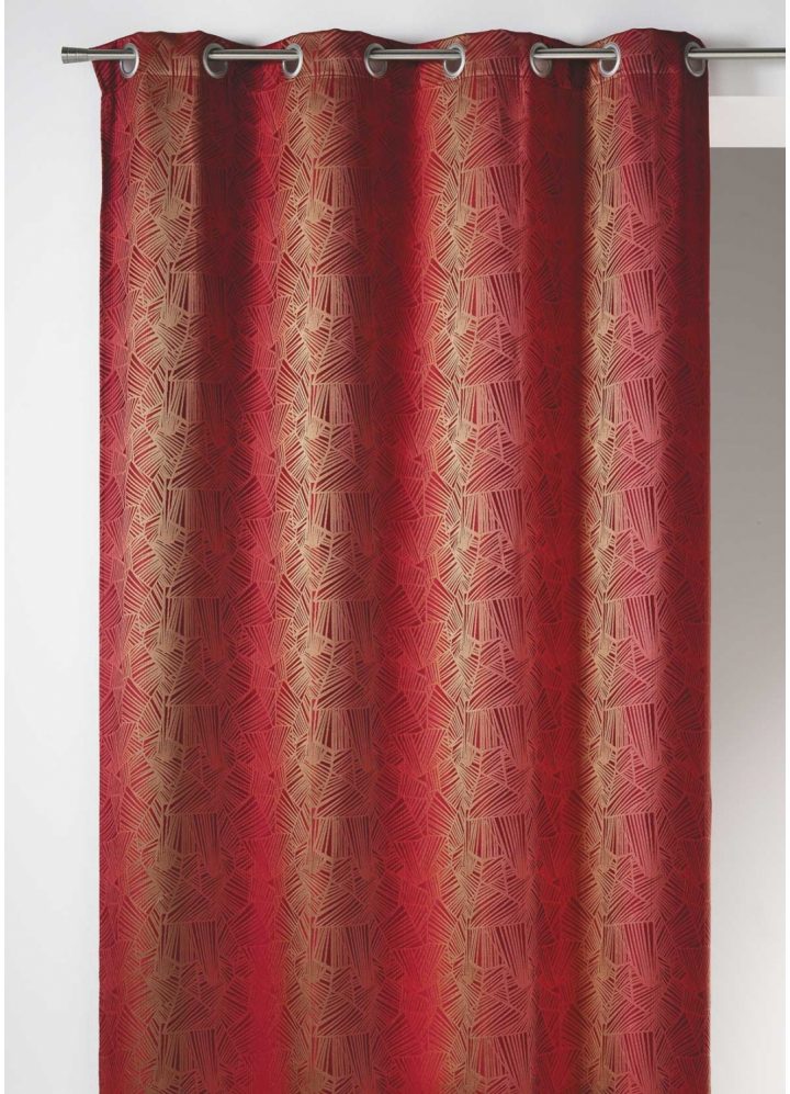Rideau En Jacquard Ethnique (Piment) – Homemaison : Vente concernant Rideau Ethnique