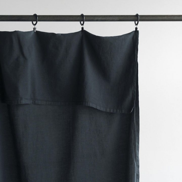Rideau En Lin Et Coton Ardoise La Cerise Sur Le Gâteau intérieur Rideau En Lin Gris