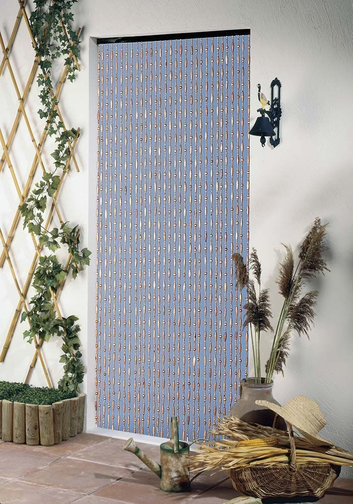Rideau En Perles De Bois Forme Olive pour Rideau De Perles De Bois Provençaux