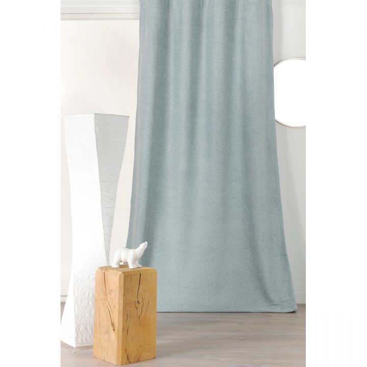 Rideau Épais Aspect Laine Chinée À Galon Fronceur (Gris à Rideau Marron Clair Rideau Épais Aspect Laine Chinée À Galon Fronceur (Gris à Rideau Marron Clair