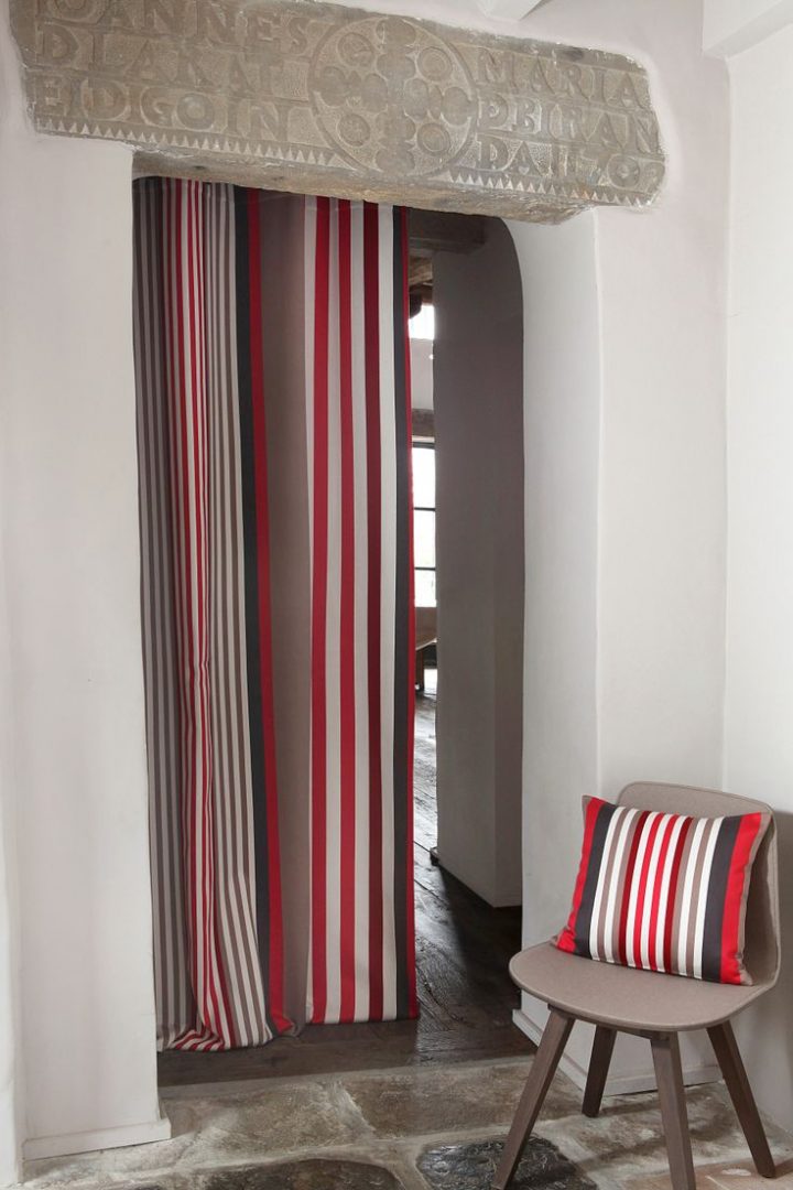 Rideau Et Coussin Coton Jean-Vier Ainhoa Caramel – Cotton pour Rideaux Basque