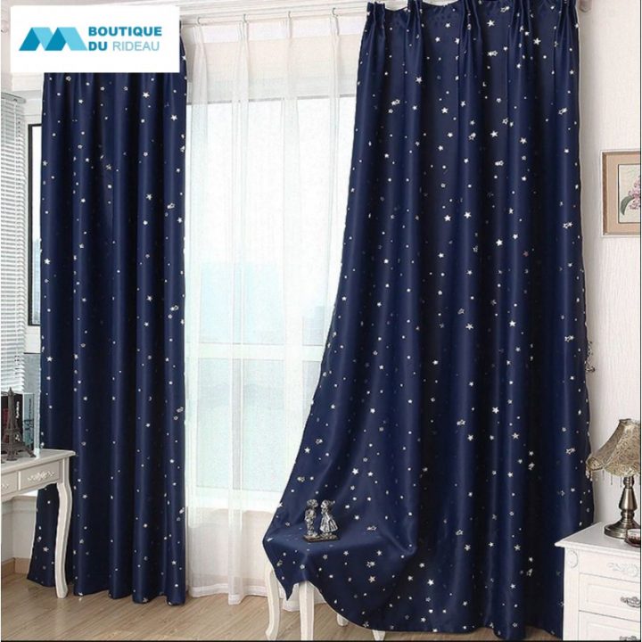 Rideau Étoiles Enfant Étoile | Rideaux Occultant Bleu avec Rideau Motif Bleu Rideau Étoiles Enfant Étoile | Rideaux Occultant Bleu avec Rideau Motif Bleu