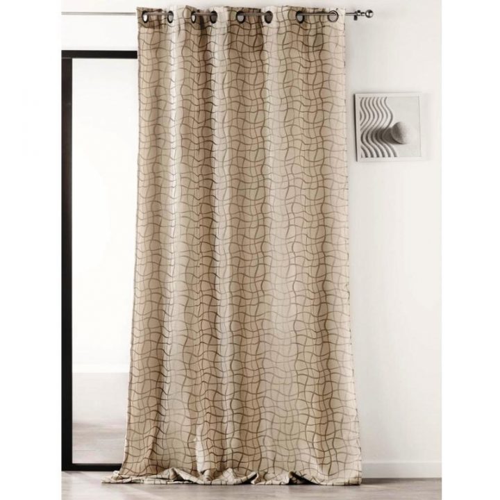 Rideau Fantaisie Avec Carrés Ondulés à Rideau Fourrure