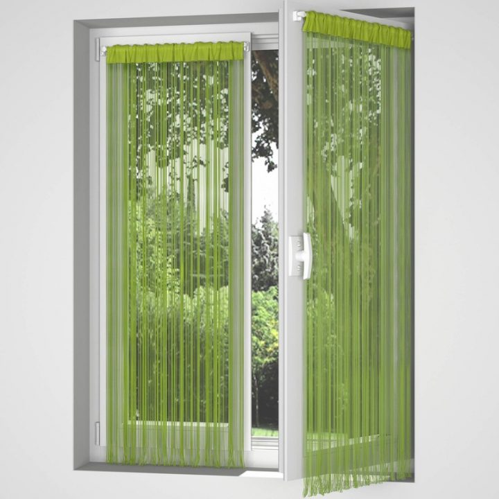 Rideau-Fils Uni Passe-Tringle – Vert Pistache – 3Suisses serapportantà Rideaux À Fils