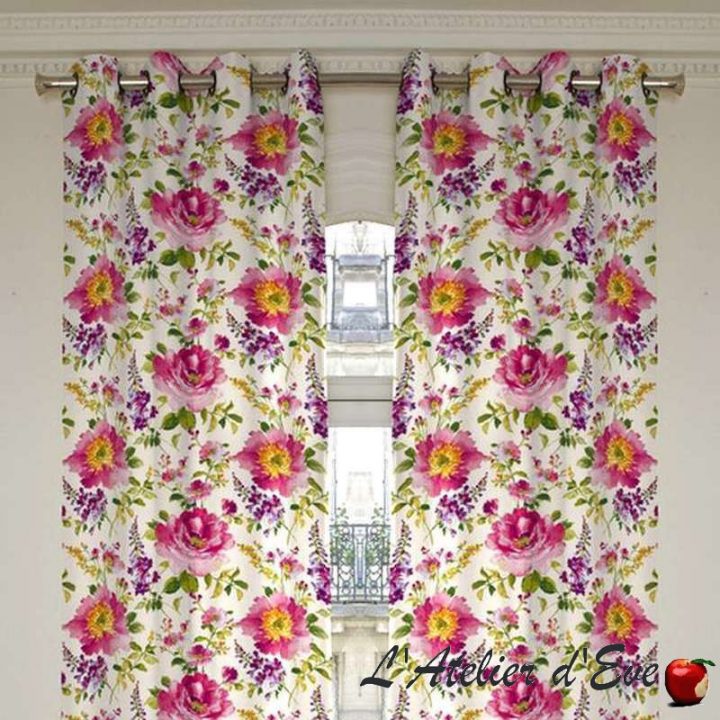Rideau Fleuri: Réalisé Avec Vos Mesure Et Made In France concernant Rideaux Fleuris