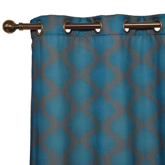 Rideau Imprimé De Motifs Médiéval Bleu Canard Très avec Rideaux Occultants Bleu Canard