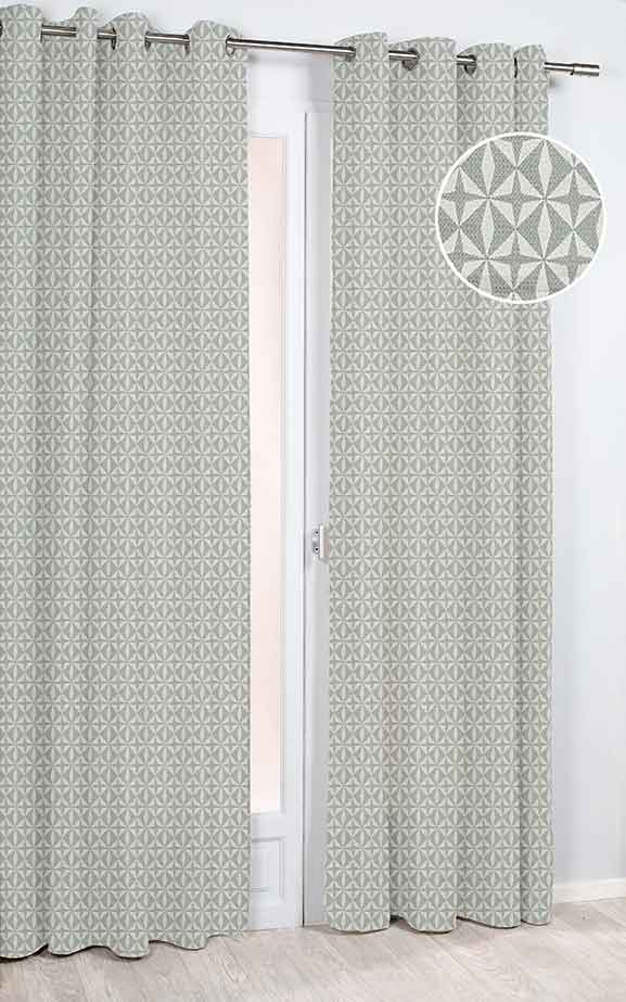 Rideau Imprimé Géométrique "Etoiles" (Vert), (Taupe à Rideau Geometrique Rideau Imprimé Géométrique "Etoiles" (Vert), (Taupe à Rideau Geometrique