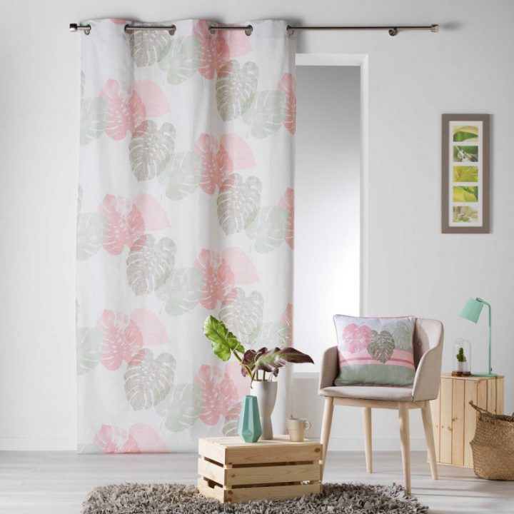 Rideau Imprimé "Palmaris" 140X240Cm Corail intérieur Rideaux Couleur Corail Rideau Imprimé "Palmaris" 140X240Cm Corail intérieur Rideaux Couleur Corail
