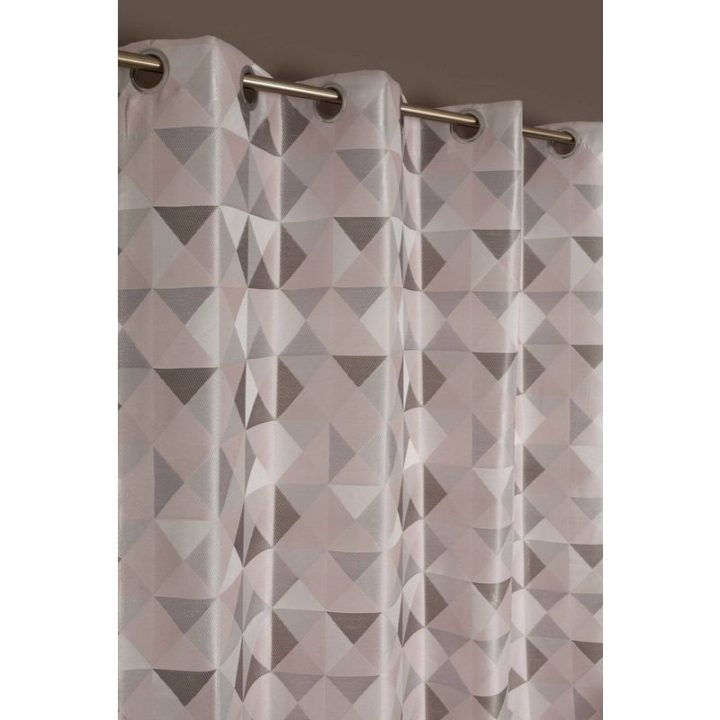 Rideau Jacquard À Oeillets 140 X 260 Cm Motif Géométrique destiné Rideau Motif Geometrique Rideau Jacquard À Oeillets 140 X 260 Cm Motif Géométrique destiné Rideau Motif Geometrique